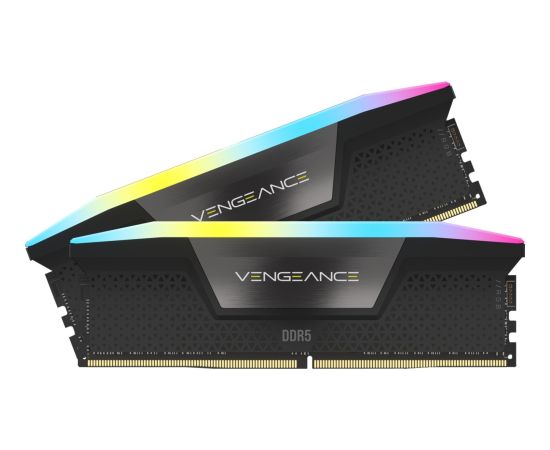 Corsair DDR5 64GB - 5600 - CL - 40 - Dual-Kit - DIMM, CMH64GX5M2B5600C36, Vengeance RGB, XMP, black