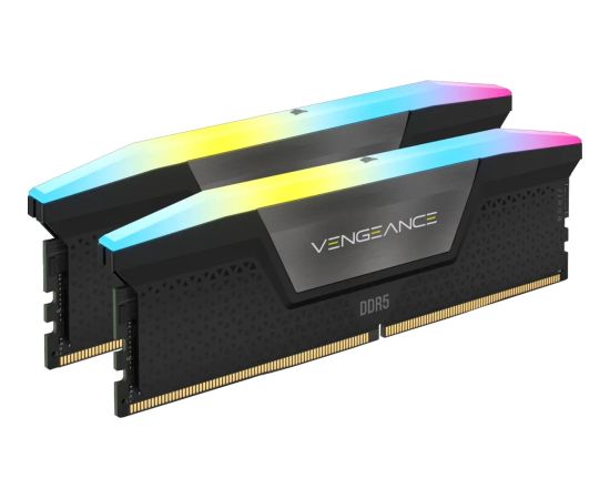 Corsair DDR5 64GB - 5600 - CL - 40 - Dual-Kit - DIMM, CMH64GX5M2B5600C36, Vengeance RGB, XMP, black