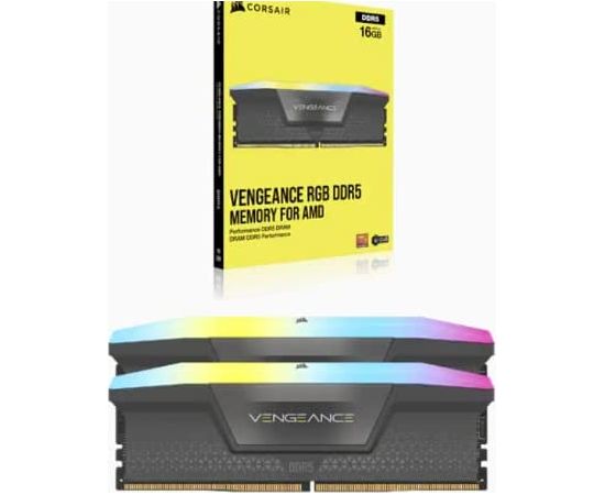 Corsair DDR5 64GB - 5600 - CL - 40 - Dual-Kit - DIMM, CMH64GX5M2B5600C36, Vengeance RGB, XMP, black