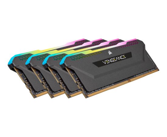 Corsair DDR4 - 32 GB -3600 - CL - 18 - Quad-Kit, RAM (black, CMH32GX4M4D3600C18, Vengeance RGB PRO SL)