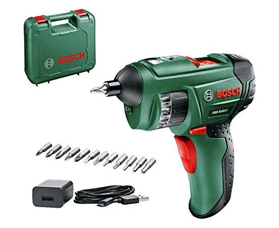 Bosch cordless screwdriver PSR Select 3,6Volt (green / black, suitcase, Li-Ion battery 1.5 Ah)