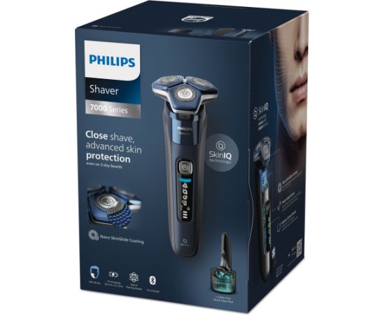 Philips SHAVER Series 7000 S7885/50 men's shaver Rotation shaver Trimmer Black, Blue