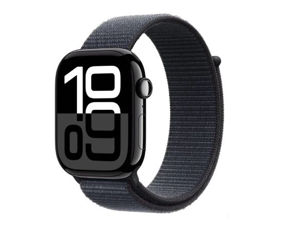 Apple Watch Series 10 Viedpulkstenis 42 mm / GPS / Jet Black Aluminum / Ink Sport Loop