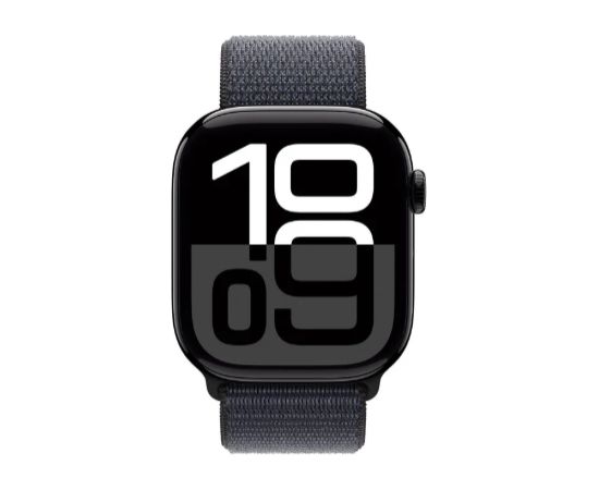 Apple Watch Series 10 Viedpulkstenis 42 mm / GPS / Jet Black Aluminum / Ink Sport Loop