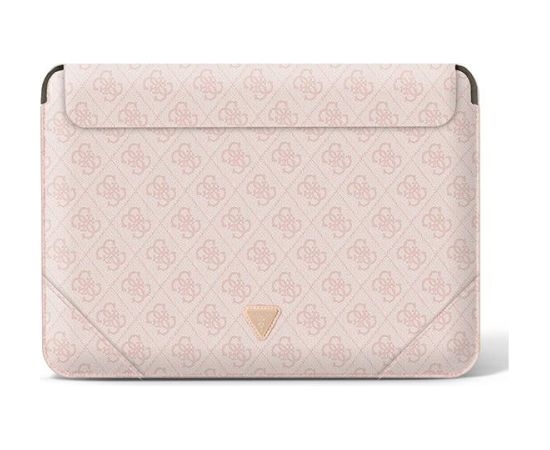 Guess Sleeve GUCS14P4TP 13|14" rożowy |pink 4G Uptown Triangle logo