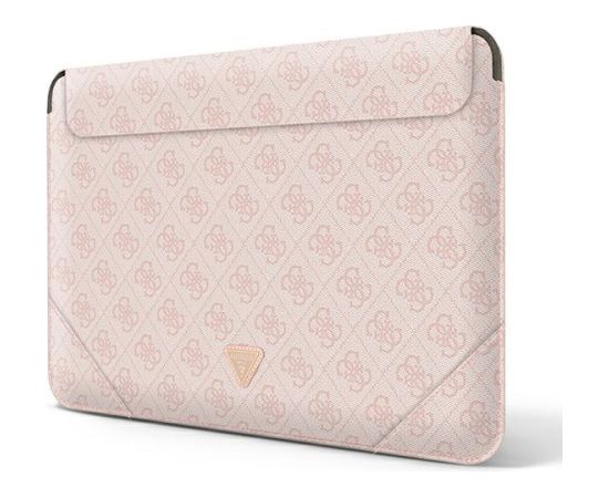 Guess Sleeve GUCS14P4TP 13|14" rożowy |pink 4G Uptown Triangle logo