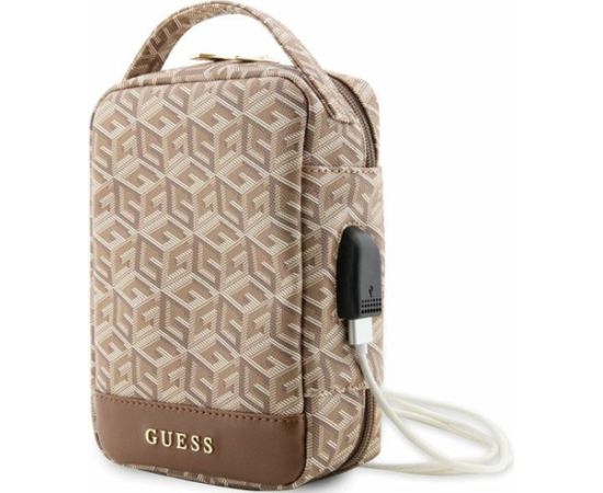 Guess Torba GUHBHGCFSEW Organizer brązowy|brown GCube Stripe