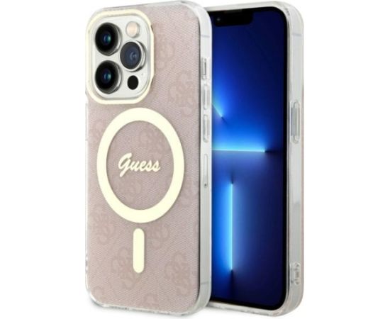 Guess GUHMP14LH4STP iPhone 14 Pro 6.1" różowy|pink hardcase 4G MagSafe