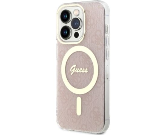 Guess GUHMP14LH4STP iPhone 14 Pro 6.1" różowy|pink hardcase 4G MagSafe