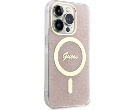 Guess GUHMP14LH4STP iPhone 14 Pro 6.1" różowy|pink hardcase 4G MagSafe