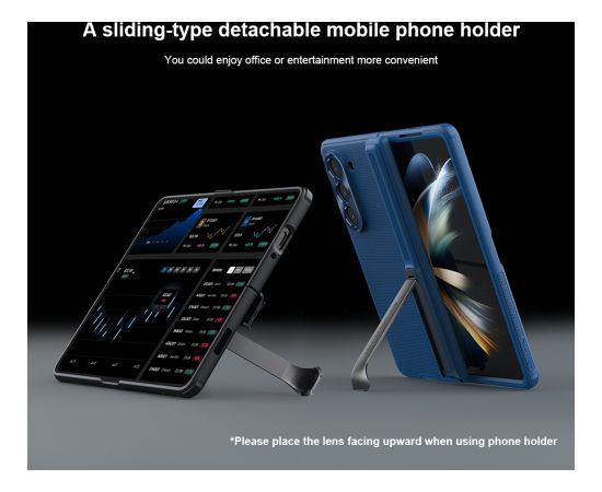 Nillkin Super Frosted FOLD Stand Back Cover for Samsung Galaxy Z Fold 5 Blue