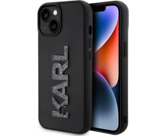 Karl Lagerfeld KLHCP15S3DMBKCK iPhone 15 6.1" czarny|black hardcase 3D Rubber Glitter Logo