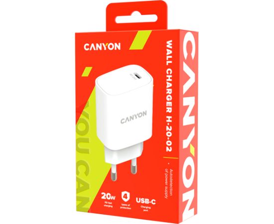 CANYON charger H-20-02 PD 20W USB-C White