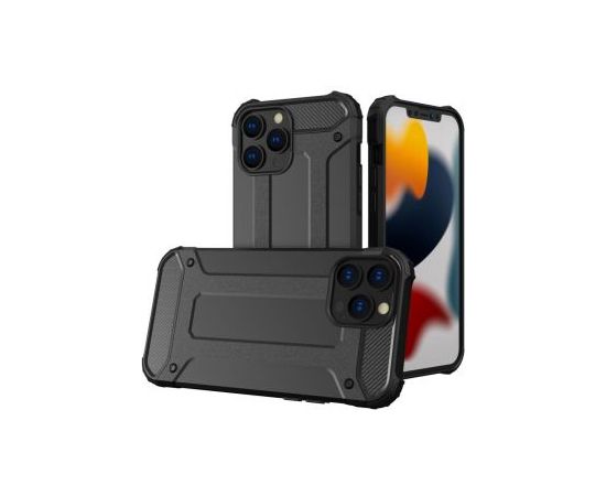 Hurtel -  Hybrid Armor Case Tough Rugged Cover for iPhone 13 Pro Max black