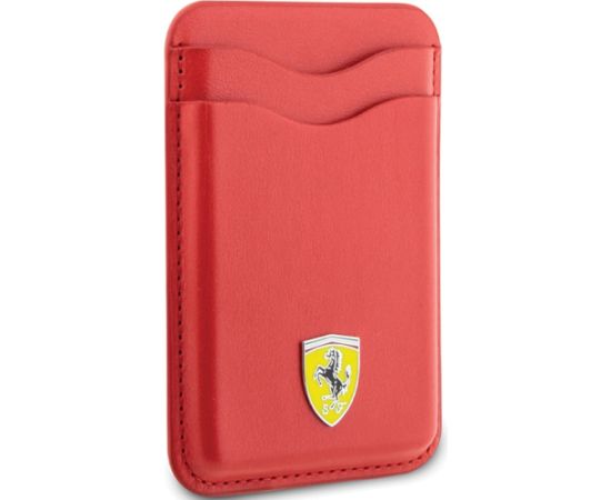 Ferrari Wallet Card Slot FEWCMRSIR czerwony|red MagSafe Leather 2023 Collection