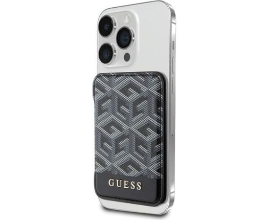 Guess Wallet Card Slot GUWMSHGCFSEK MagSafe GCube stripe czarny|black