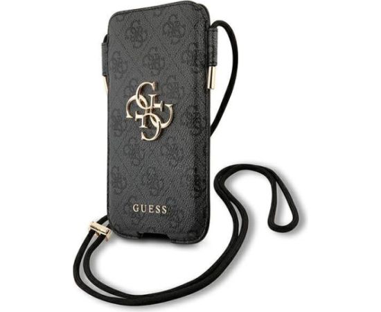 Guess Torebka na telefon GUHCP12L4GPSGR 6,7" szary|grey 4G Metal Logo