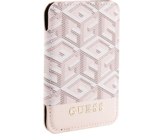 Guess Wallet Card Slot GUWMSHGCFSEP MagSafe GCube stripe różowy|pink