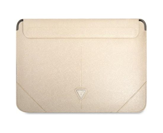 Original GUESS Laptop Sleeve Saffiano Triangle Logo GUCS16PSATLE 16 inches beige