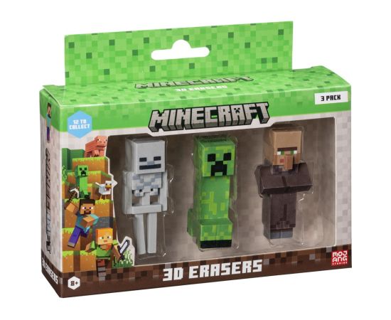 P.m.i. Kids World MINECRAFT 3D ERASERS - 3 PACK VER.D