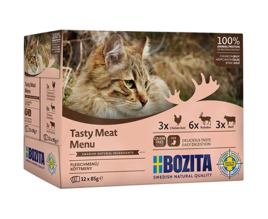 BOZITA kot Multibox mix mięso galaretka 12x85g