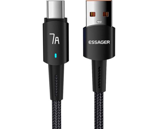 Essager Sunset USB to USB-C 7A 2m cable (black)