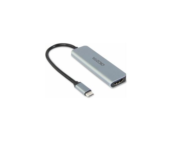 DICOTA D32060 5-in-1 4K PD 100 W USB Type-C Video Hub Silver