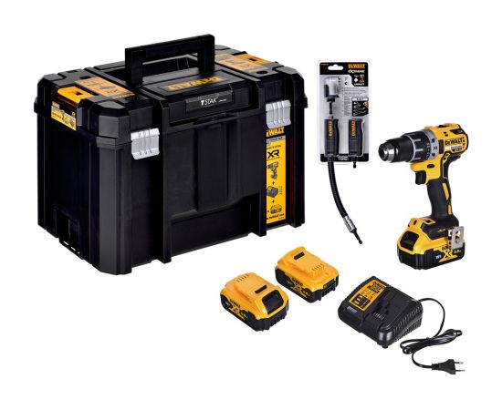 18V cordless screwdriver + angle bit driver DCD791P3A DEWALT