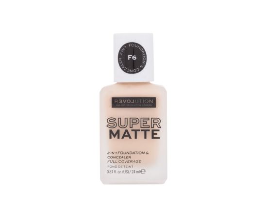 Makeup Revolution Super / Matte 2 in 1 Foundation & Concealer 24ml W / Makeup