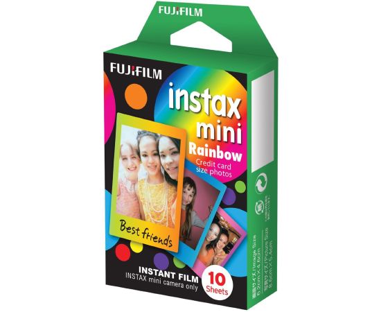 Fujifilm Instax Mini Rainbow Instant Film Quantity 10, 86 x 54 mm