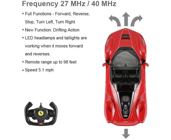 RASTAR R/C 1:14 Ferrari LaFerrari Aperta (with drift function)