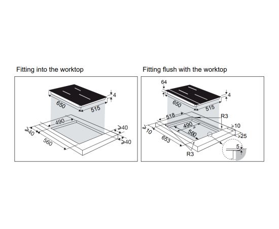 Built-in induction hob De Dietrich DPI4332HP