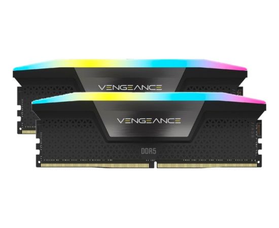 Corsair DDR5 - 32GB - 6200 - CL - 36 (2x 16 GB) dual kit, RAM (black, CMH32GX5M2E6200C36, Vengeance RGB)