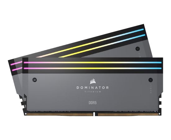 Corsair DDR5 - 32GB - 6000 - CL - 30 (2x 16 GB) dual kit, RAM (grey, CMP32GX5M2B6000Z30, Dominator Titanium, AMD EXPO)