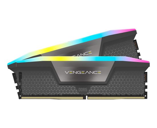 Corsair DDR5 - 32GB - 5600 - CL - 40 (2x 16 GB) dual kit, RAM (gray, CMH32GX5M2B5600Z40, Vengeance RGB, AMD EXPO)