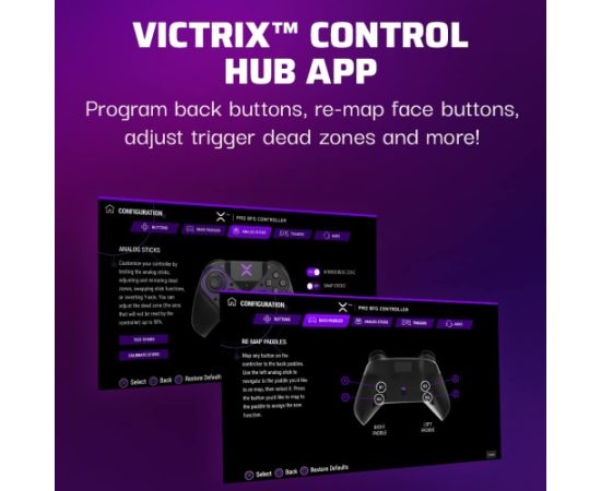 PDP Victrix Pro BFG Wireless Controller, Gamepad (Black/Purple)