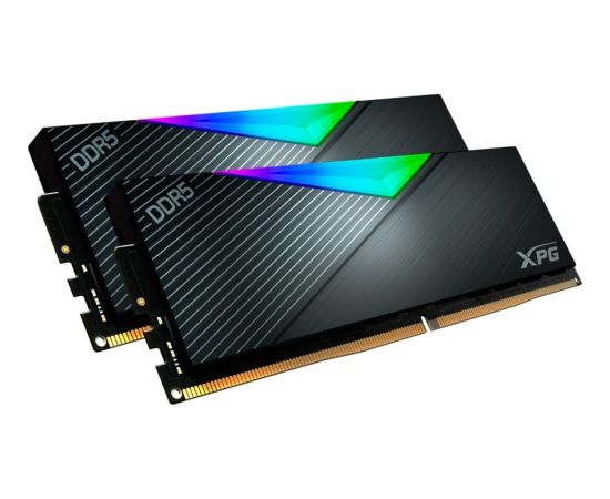 ADATA DDR5 32GB - 6400 - CL - 32 - Dual-Kit - AX5U6400C3216G-DCLARBK, Lancer RGB, XMP, black