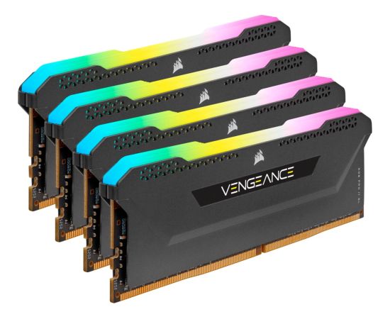 Corsair DDR4 -128 GB -3200 - CL - 16 - Quad-Kit, RAM (black, CMH128GX4M4E3200C16, Vengeance RGB PRO SL)