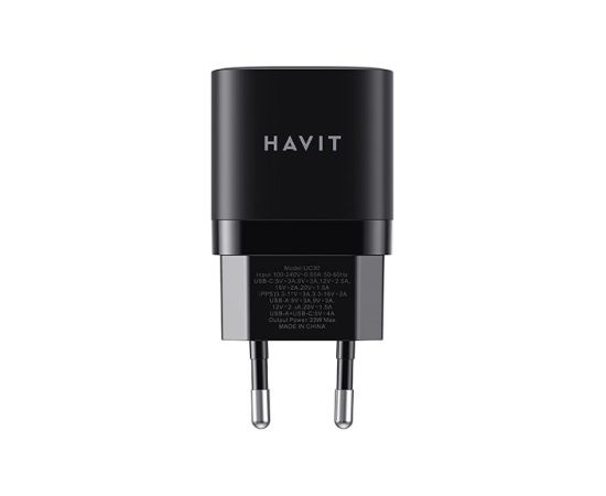 Havit USB-A+USB-C Charger UC30 EU (black)