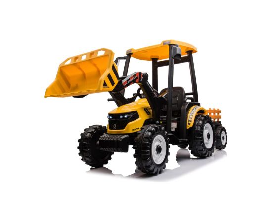 Lean Cars Battery-operated tractor with trailer Hercules Yellow 24V