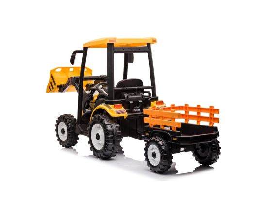 Lean Cars Battery-operated tractor with trailer Hercules Yellow 24V