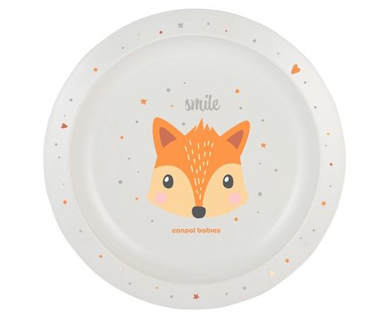 Canpol Šķivis plastmasas CUTIE ANIMALS 4/411 orange