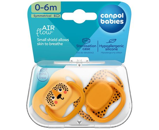 Canpol Mānekļi BabiesBoo simetriskās formas 0-6 mēn.(2 gab.) 34/927 orange