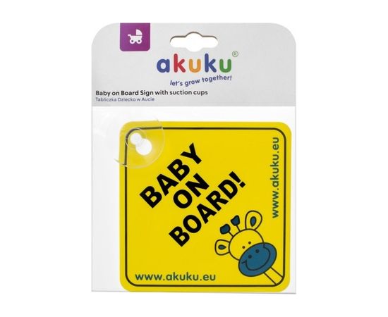 Akuku Brīdinājuma zīme BABY ON BOARD A0645