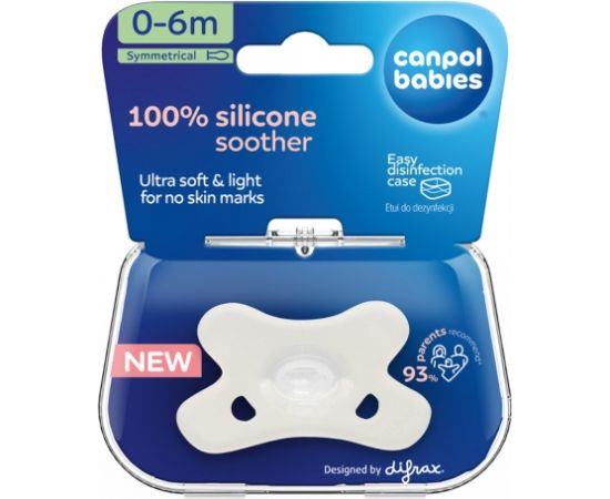 Canpol Māneklis 100% silikons,simetrisks 6-12m, 24/002 white