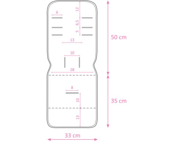 Ieliktnis ratiņos divpusējs IMPRESO 33x85 cm Ceba Baby (814)