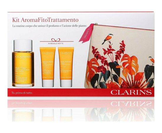 Clarins Aroma Tonic Zestaw pielęgnacyjny olejek do ciała 100ml + płyn do kąpieli 30ml + balsam 30ml