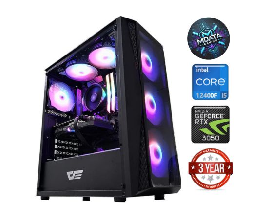 MDD Core i5-12400F 16GB 4TB SSD RTX 3050 Windows 11