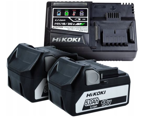 Hikoki HIKOKI AKUMULATOR 18V 5,0Ah BSL1850 2szt. +ŁADOWARKA UC18YSL3