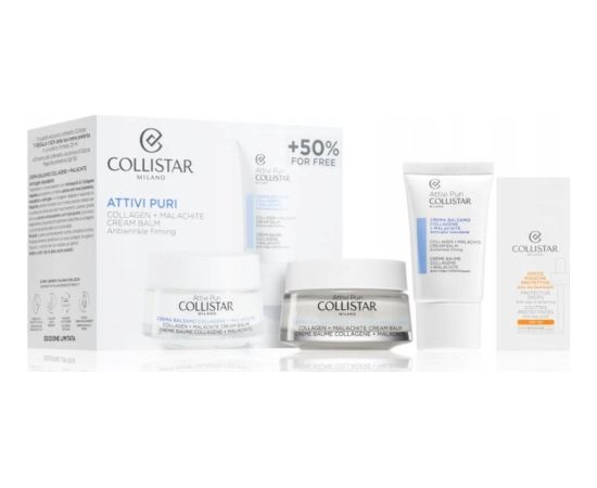 Collistar SET (COLLAGEN BALM CREAM + SALICYLIC ACID LOTION 15ML + SELF TANNING DROPS SAMPLE + COSMETICS BAG)